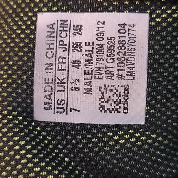 Adidas Mens Grey/Yellow High Top Sneakers - Picture 9 of 10